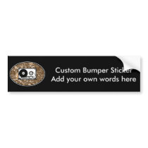 Retro Cassette Tape Orange Bumper Stickers