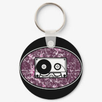 Retro Cassette Tape Pink keychains