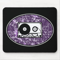 Retro Cassette Tape Purple mousepads