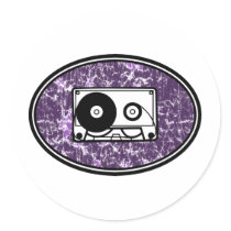 Retro Cassette Tape Purple stickers