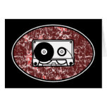 Retro Cassette Tape Red cards