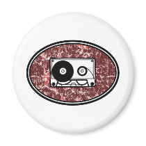 Retro Cassette Tape Red magnets by atomic50s Retro Cassette Tape Red magnets