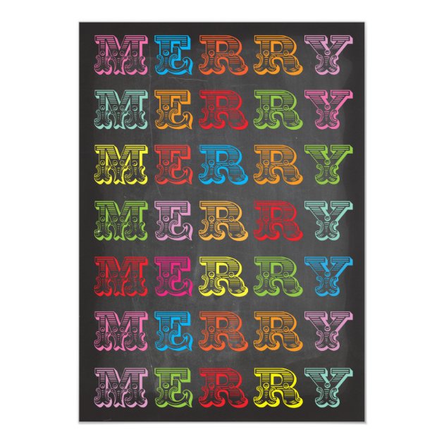 Retro Chalkboard Christmas Party Invitation