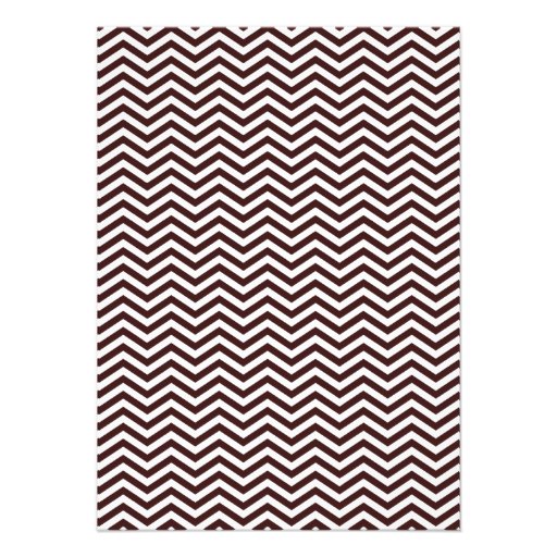 Retro Chalkboard look; Dark Sienna Chevron Custom Announcements