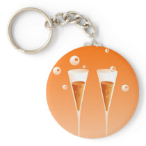 Retro Champagne Key Chains