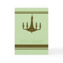 Retro Chandelier Greeting cards