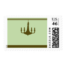 Retro Chandelier Greeting postage by partypassion Retro Chandelier Greeting postage