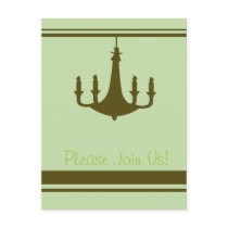 Retro Chandelier Greeting postcards