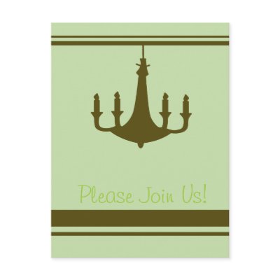 Retro Chandelier Greeting Postcard by partypassion