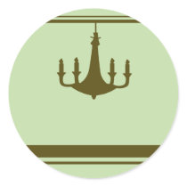 Retro Chandelier Greeting stickers
