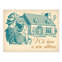 Retro Change of Address Postcard postcards