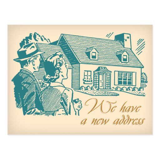 Retro Change of Address Postcard