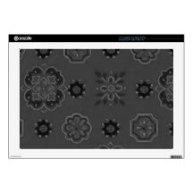Retro Charcoal Black Decals For 17" Laptops