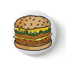 retro cheese hamburger buttons