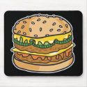 retro cheese hamburger mousepads