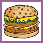retro cheese hamburger