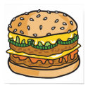 retro cheese hamburger posters