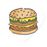 retro cheese hamburger sticker
