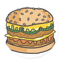 retro cheese hamburger stickers by doonidesigns retro cheese hamburger stickers