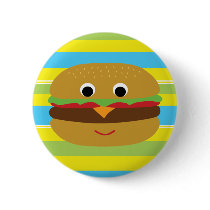 Retro Cheeseburger buttons by toxiferous Retro Cheeseburger buttons