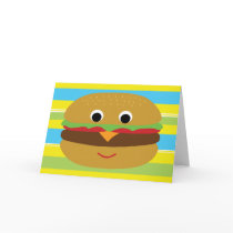 Retro Cheeseburger Greeting Card