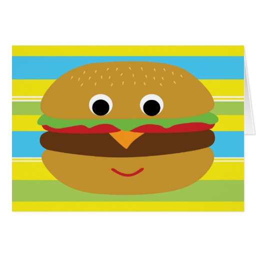 Retro Cheeseburger Greeting Card