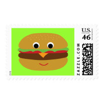 Retro Cheeseburger Postage