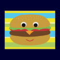 Retro Cheeseburger postcards