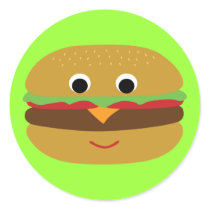 Retro Cheeseburger stickers