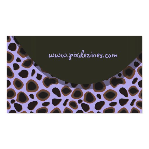 Retro Cheetah Skin pattern profile cards Business Card (front side)