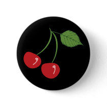 Retro Cherries buttons