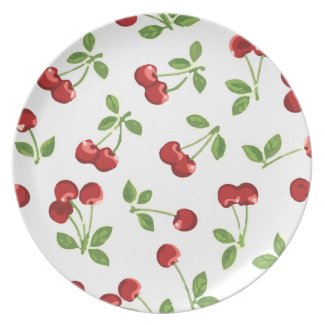 Retro Cherries Plate