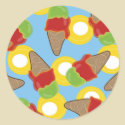 Retro Cherry and Lime Ice Cream Sticker