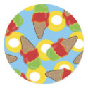 Retro Cherry and Lime Ice Cream Sticker by fat_fa_tin Retro Cherry and Lime Ice Cream Sticker
