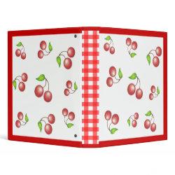 Retro Cherry Recipe Binder binder