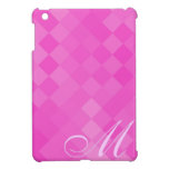 Retro Chevron Diamond Pattern and Monogram 6 iPad Mini Case