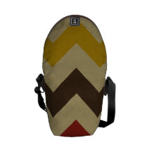 Retro chevron zigzag stripes zig zag pattern chic messenger bag