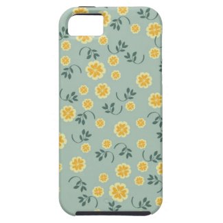Retro chic buttercup floral flower girly pattern