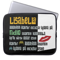 retro chic metropolitan European languages Computer Sleeves