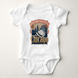 Customizable Chicago Pigeon Baby Jersey Bodysuit