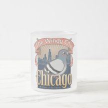 Retro Chicago Pigeon Coffee Mug