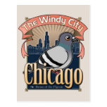 Retro Chicago Pigeon Postcards