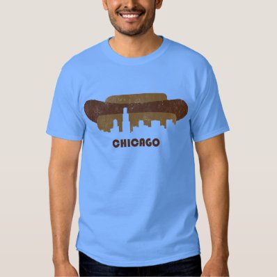 Retro Chicago Skyline-Men T-shirt