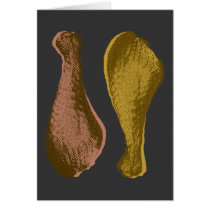 Retro Chicken Drumsticks Graphic cards