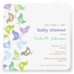 Retro Chicks Boy Baby Shower Party Invitation