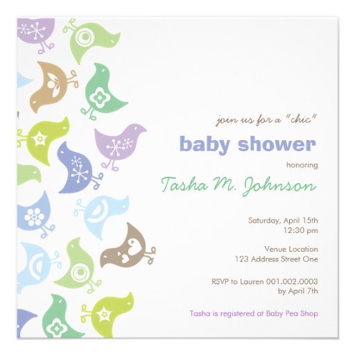 Retro Chicks Boy Baby Shower Party Invitation