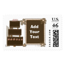 Retro chocolate cake postage by aslentz Retro chocolate cake postage