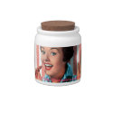 Retro Chocolate Lady Graphic Candy Jar