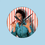 Retro Chocolate Lady Graphic Clock wall clocks