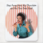 Retro Chocolate Lady Graphic Mousepad mousepads